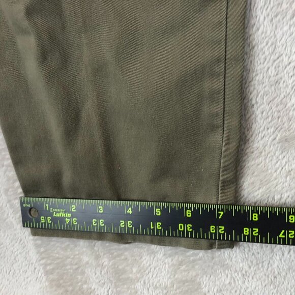 Dockers Women's Classic Khaki Pants Size 6/31M Olive Green Pleated Straight Vint - Picture 4 of 12
